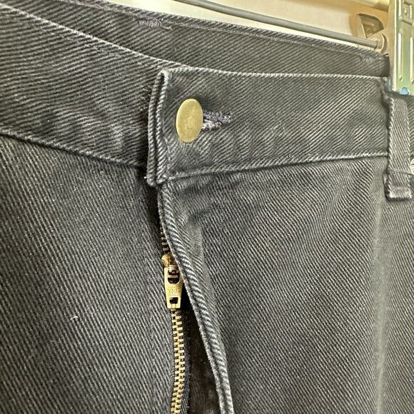 Vtg Harley Davidson Mens 42x30 Faded Spell Out Traditional Fit Jeans Black USA - Picture 5 of 16